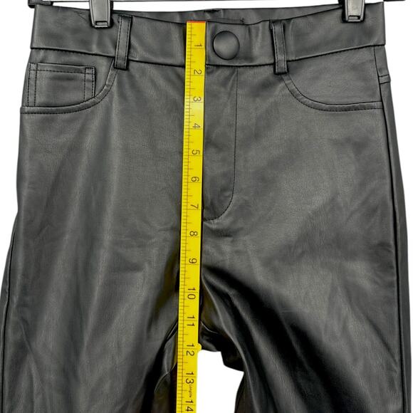 Zara Black‎ Faux Leather Skinny Pants Zipper Ankles High-Waisted Womens Small - Picture 7 of 8
